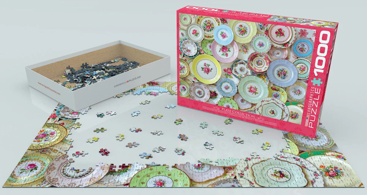 Puzzle: Vintage Tea Set Collection - Plate Collection - Image 2