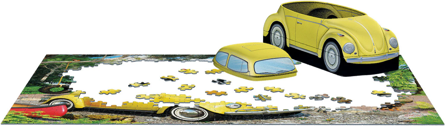 Puzzle: VW Beetle Camping Shaped Tin - Image 3