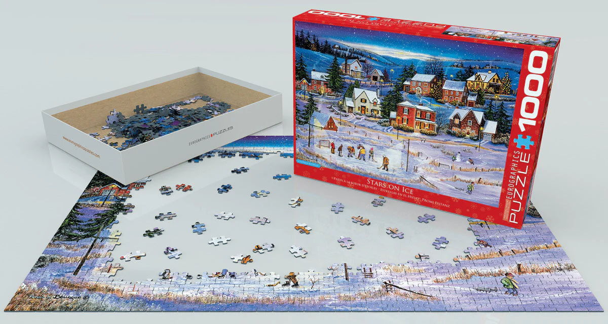 Puzzle: Winter Wonderland - Stars on Ice by Patricia Bourque - Image 3
