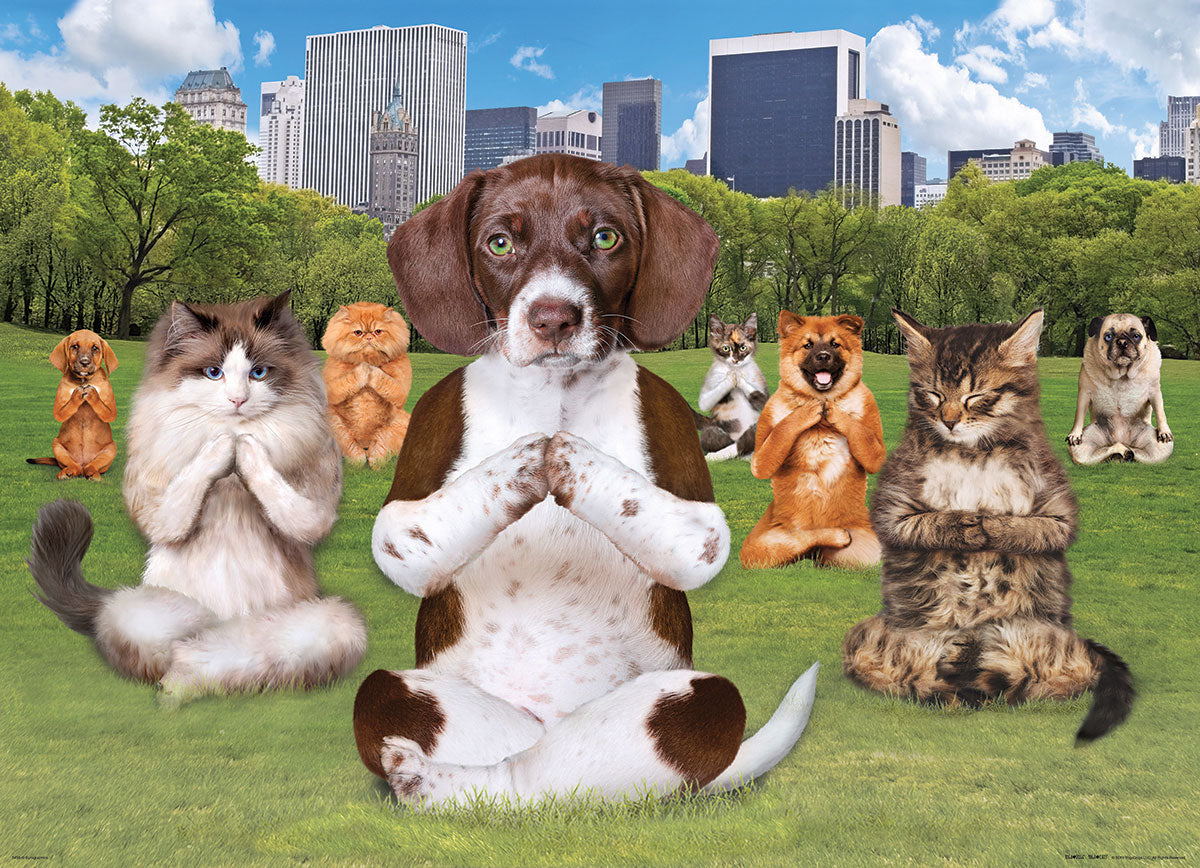 Puzzle: Yoga Dogs & Cats Collection - Yoga Park - Image 2