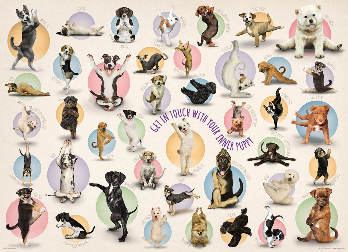 Puzzle: Yoga Dogs & Cats Collection - Yoga Puppies - Image 3