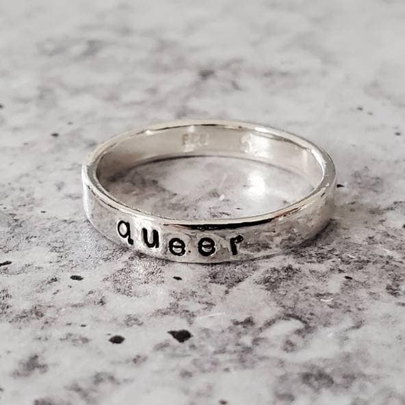 QUEER Skinny Band Ring by Salt and Sparkle - Image 5