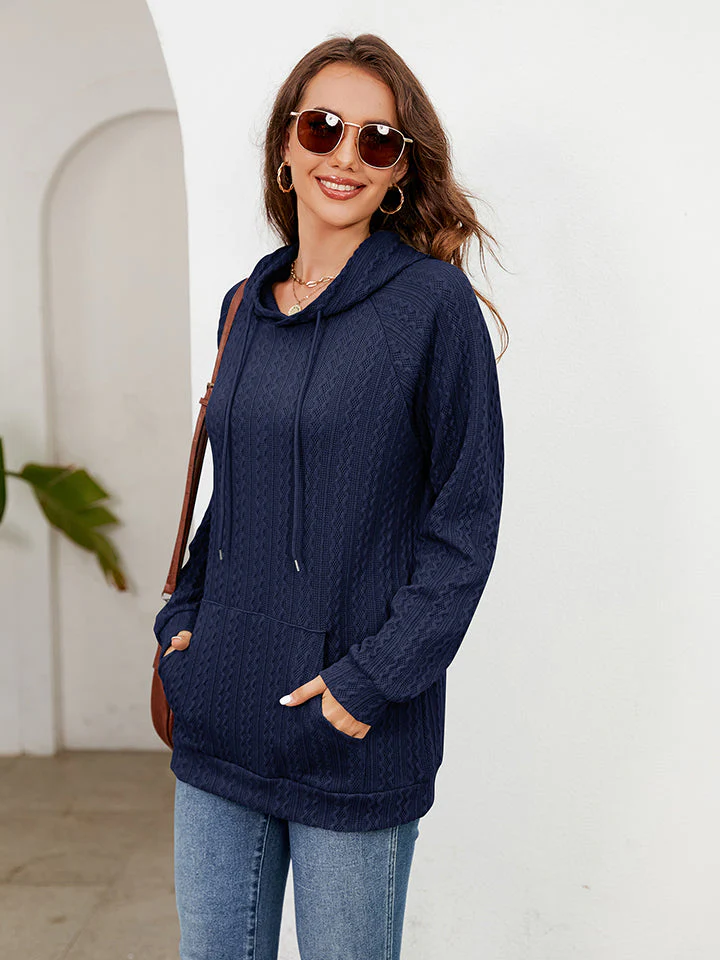 Raglan Sleeve Front Pocket Hoodie - Image 10