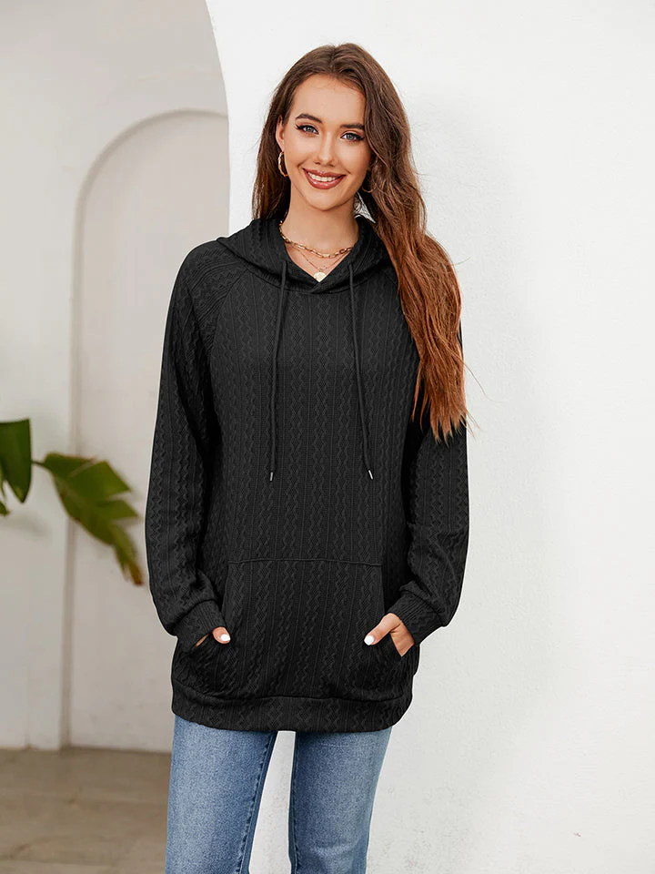 Raglan Sleeve Front Pocket Hoodie - Image 13