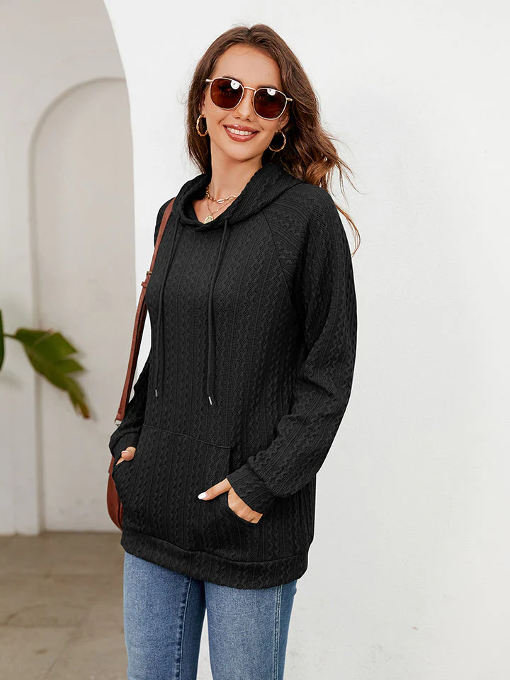 Raglan Sleeve Front Pocket Hoodie - Image 14