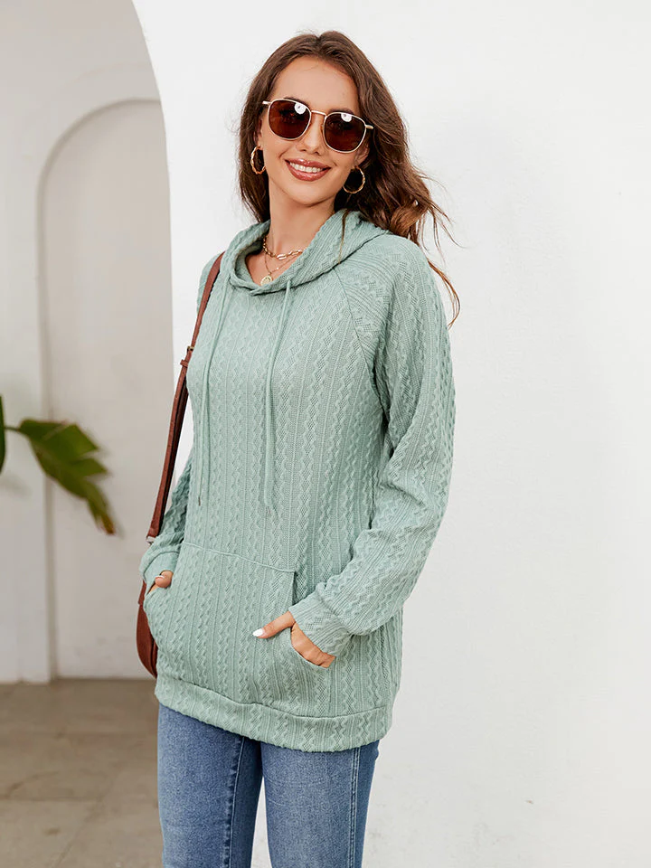 Raglan Sleeve Front Pocket Hoodie - Image 18