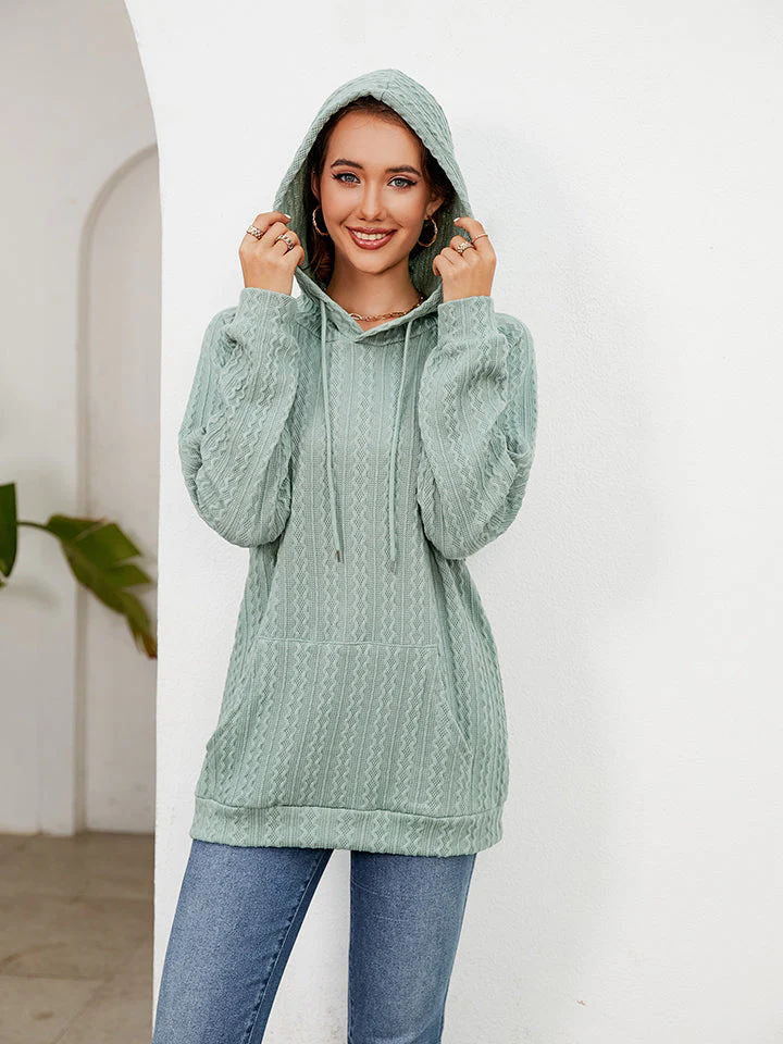 Raglan Sleeve Front Pocket Hoodie - Image 19