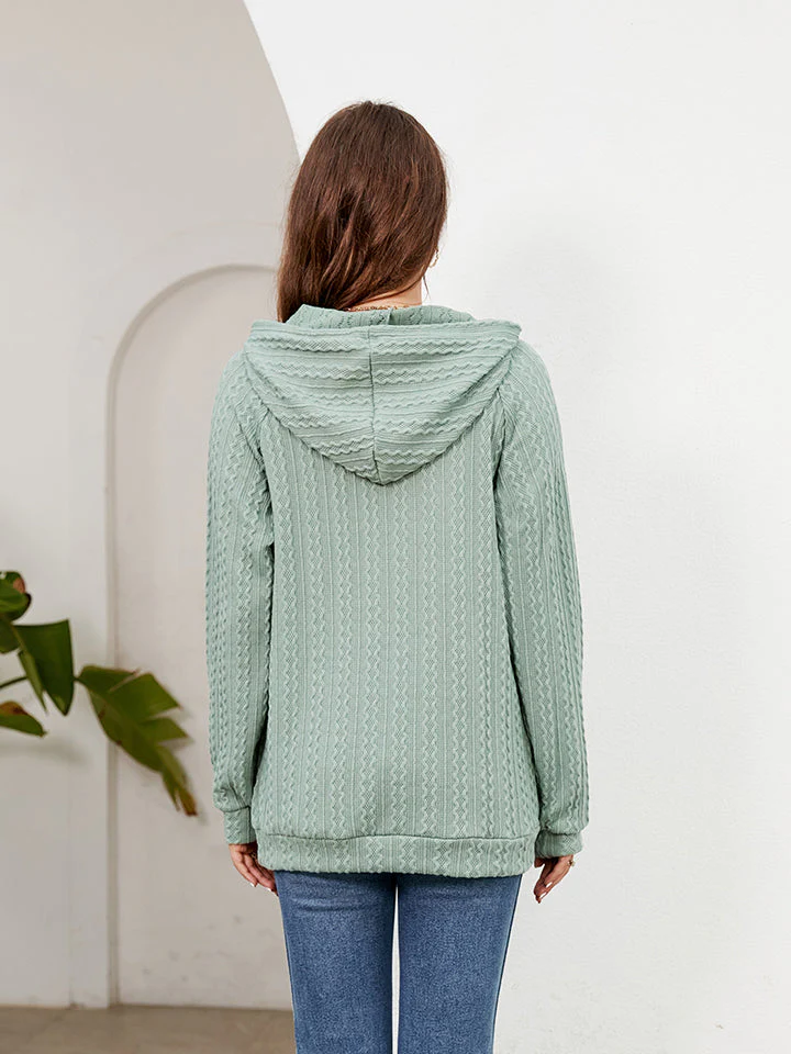 Raglan Sleeve Front Pocket Hoodie - Image 20