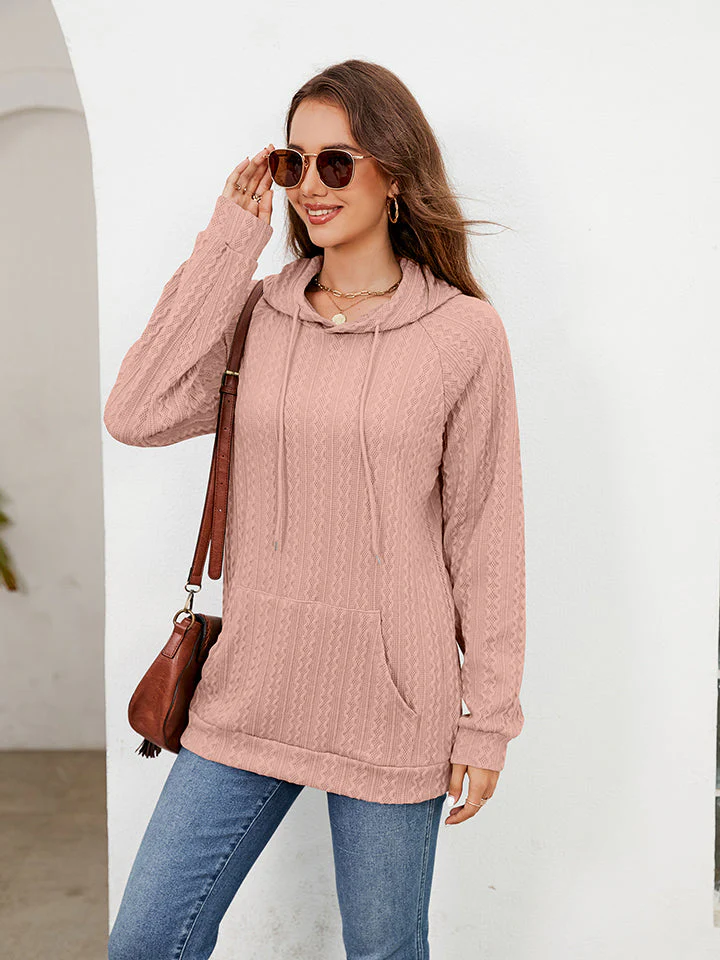 Raglan Sleeve Front Pocket Hoodie - Image 21