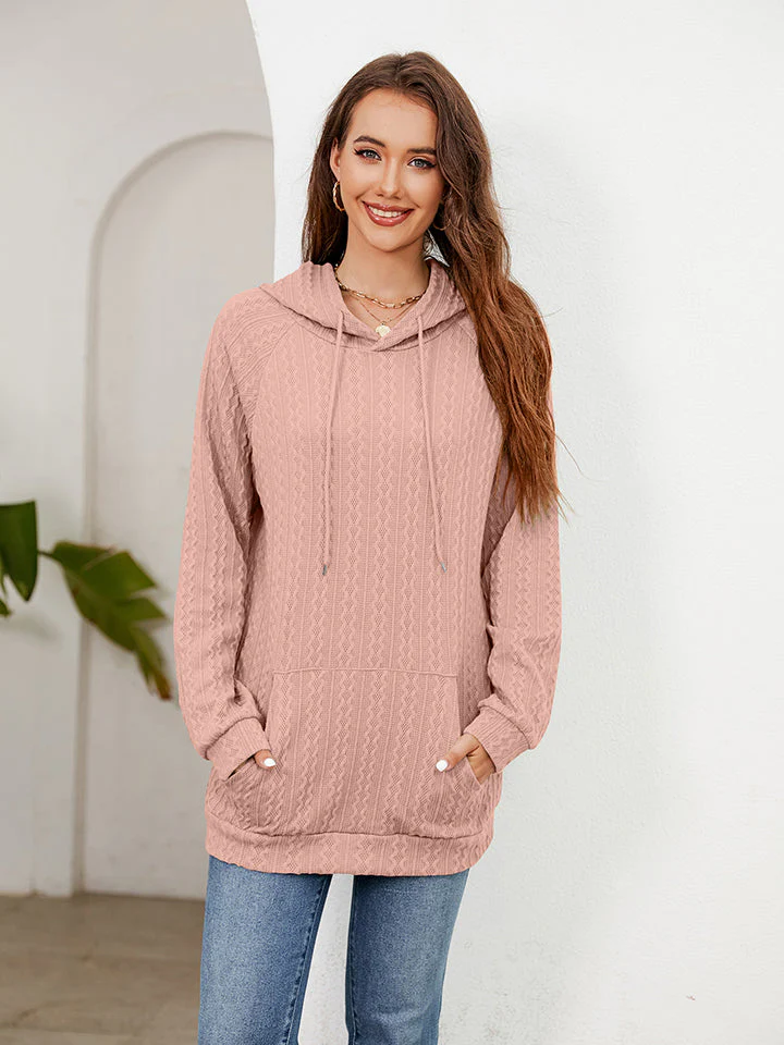 Raglan Sleeve Front Pocket Hoodie - Image 4