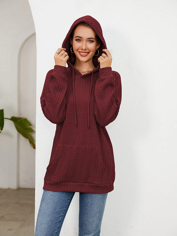 Raglan Sleeve Front Pocket Hoodie - Image 6