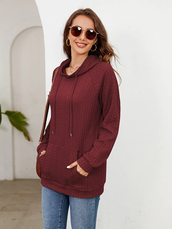 Raglan Sleeve Front Pocket Hoodie - Image 7