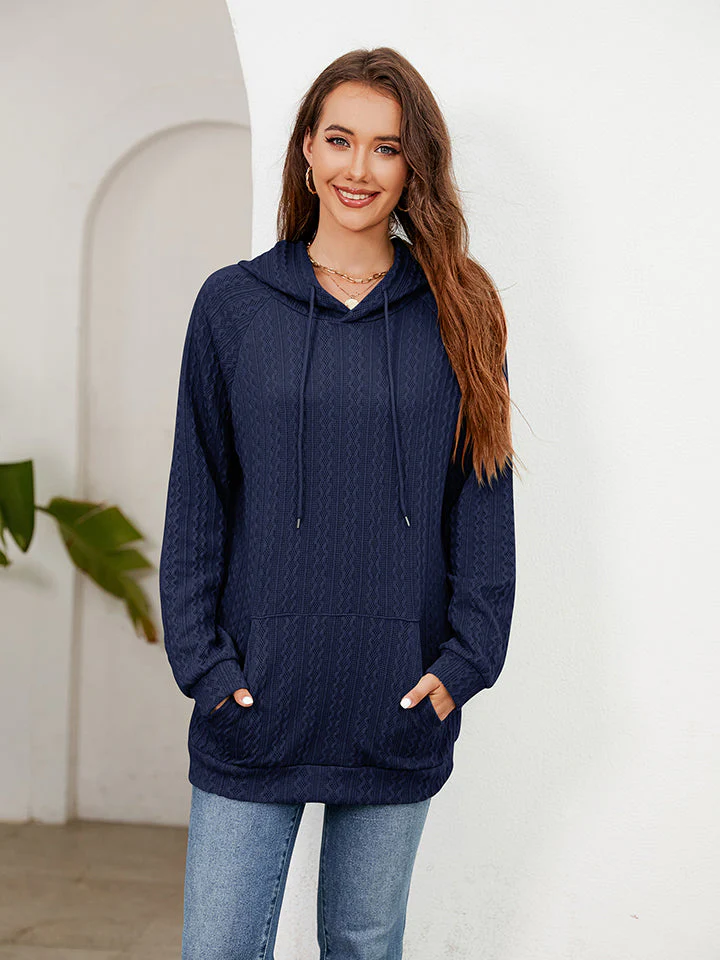 Raglan Sleeve Front Pocket Hoodie - Image 9