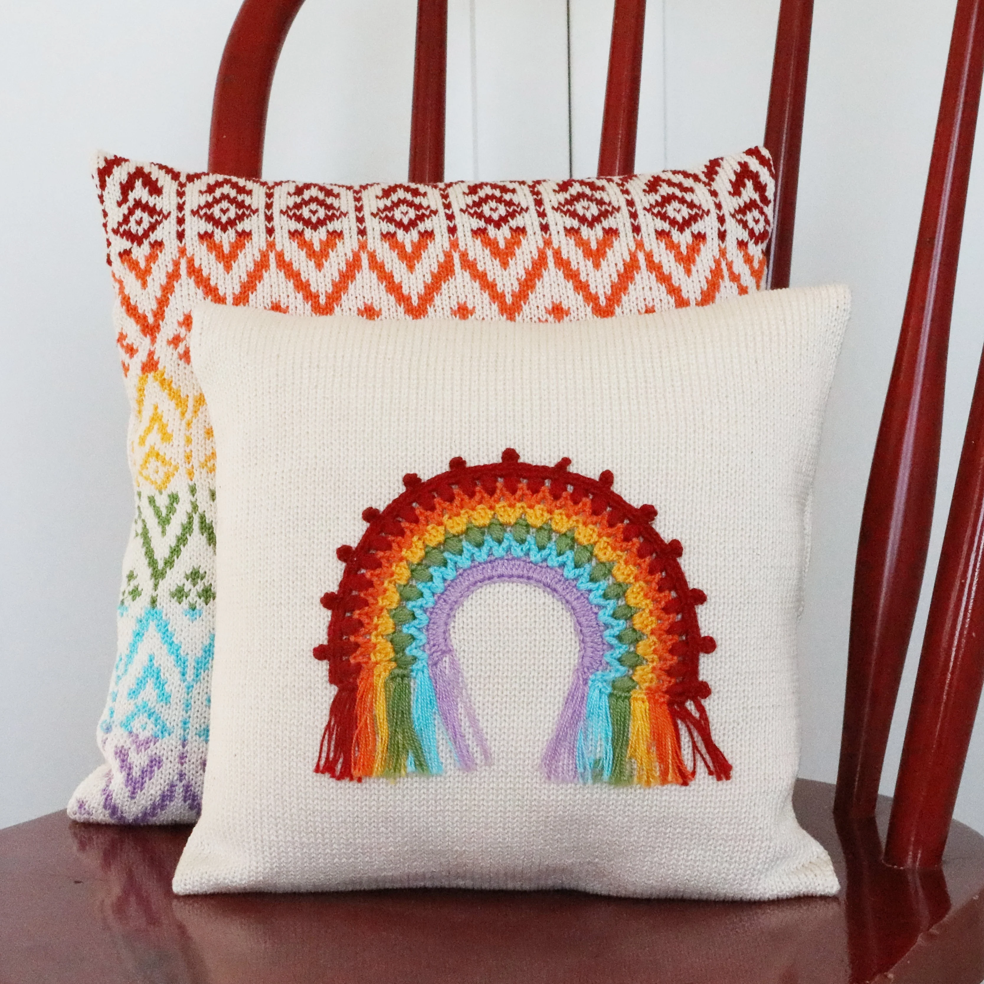 Rainbow 10" Pillow by Melange Collection - Image 2