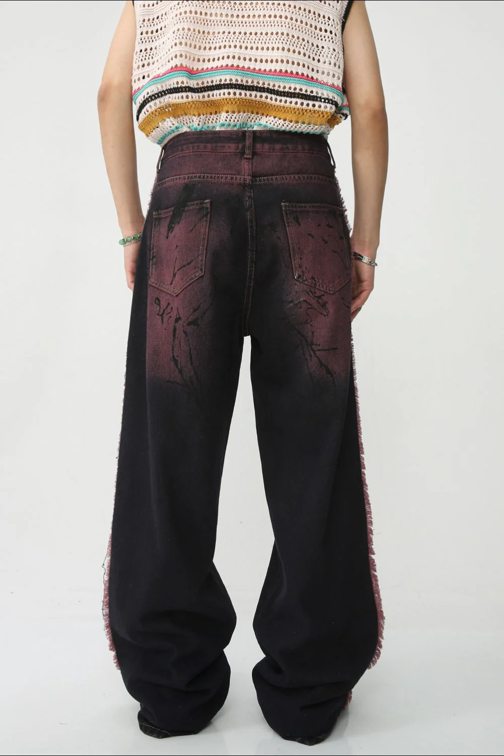 Raw Edge Mid Rise Men's Jeans - Image 3