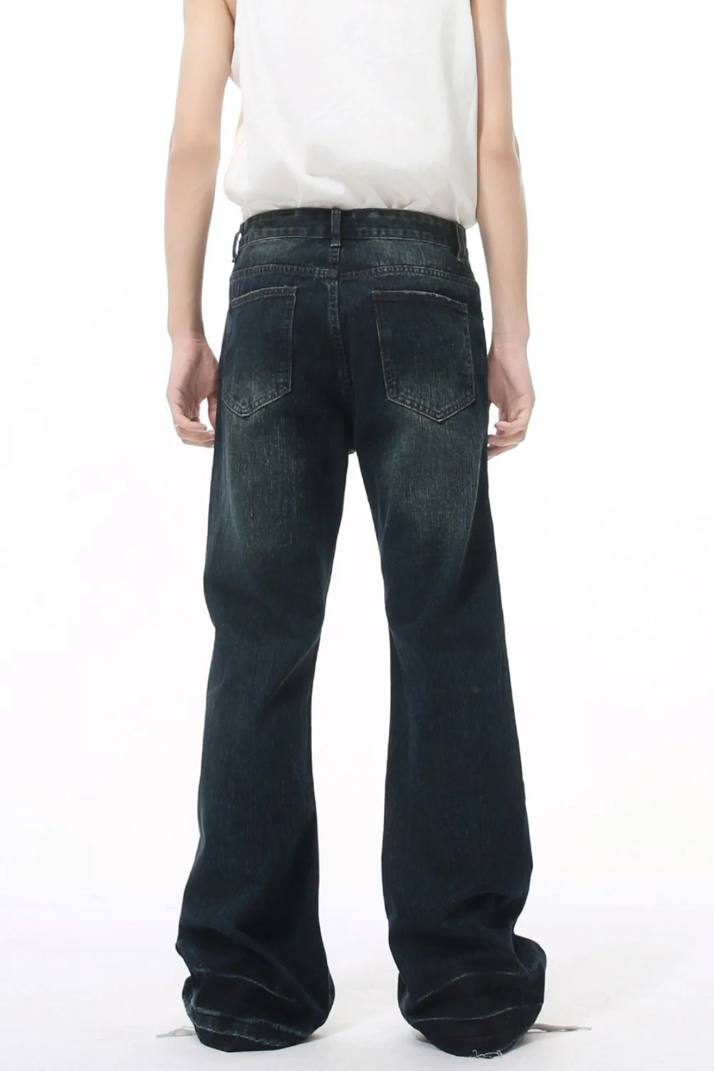 Raw Hem Jeans with Pockets - Image 2