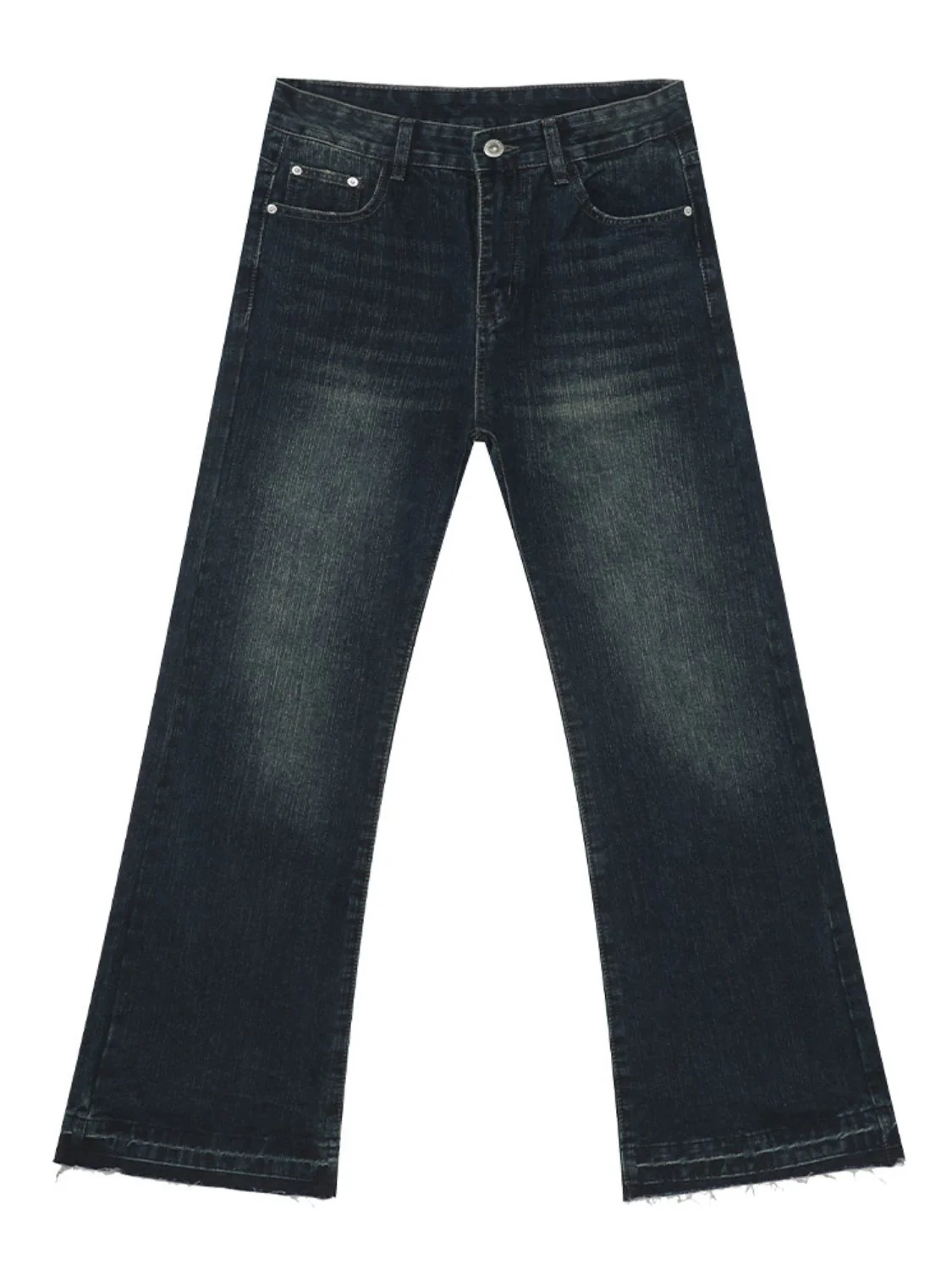 Raw Hem Jeans with Pockets - Image 5