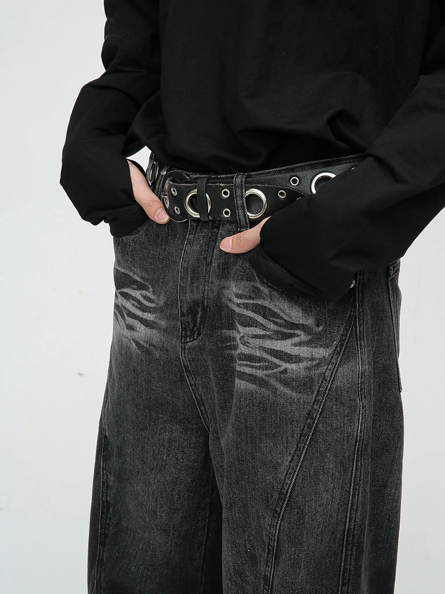 Raw Hem Jeans with Pockets - Image 5