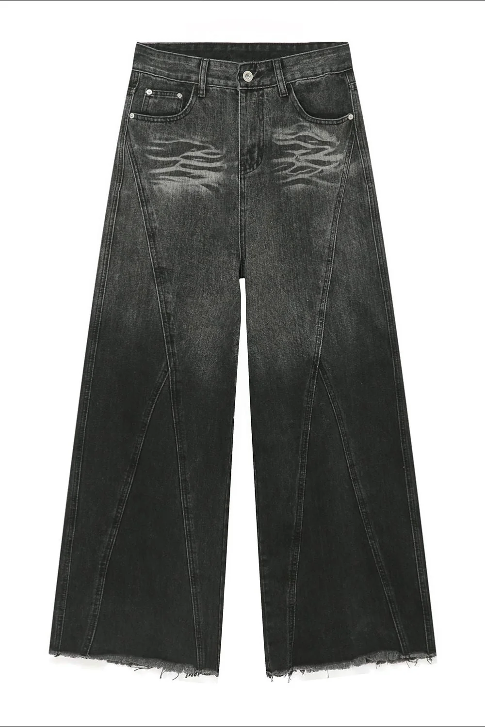 Raw Hem Jeans with Pockets - Image 6