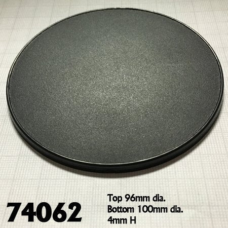Reaper Miniatures: Round Plastic Gaming Base - 100mm (4) - Image 2
