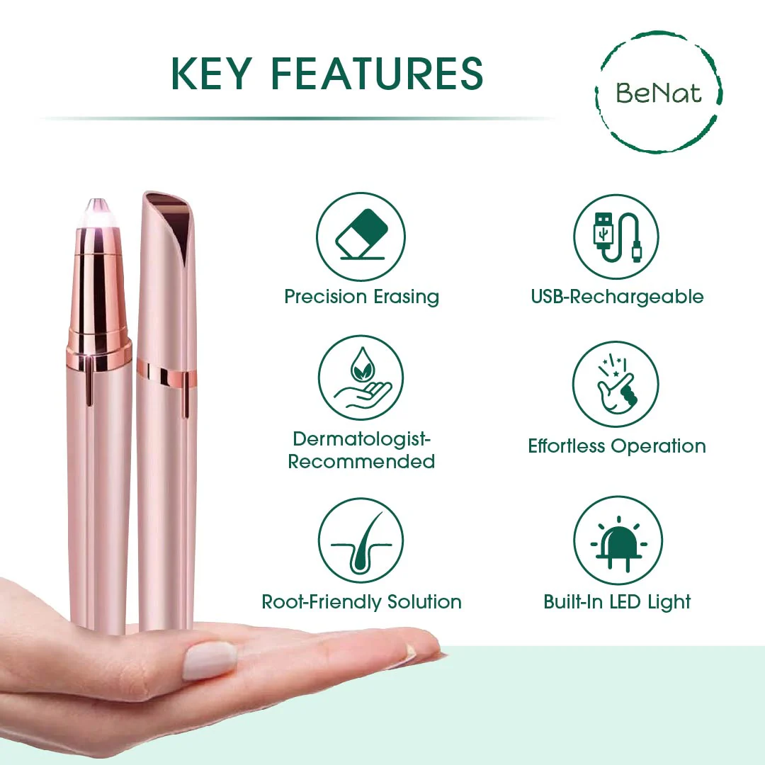 Rechargeable Eyebrow Hair Remover by BeNat - Image 3