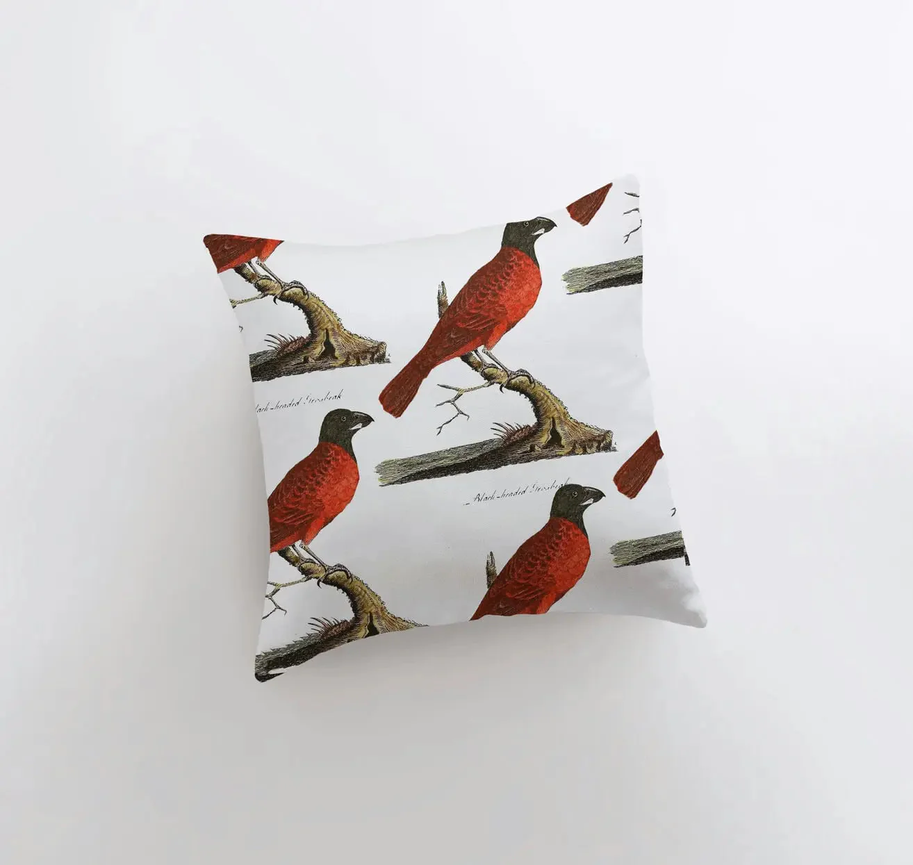 Red Bird Pillow Cover | Birds | Farmhouse Decor | Home Decor | Bird Lover | Red Throw Pillows | Gift for her | Accent Pillow Covers | Gift by UniikPillows - Image 3