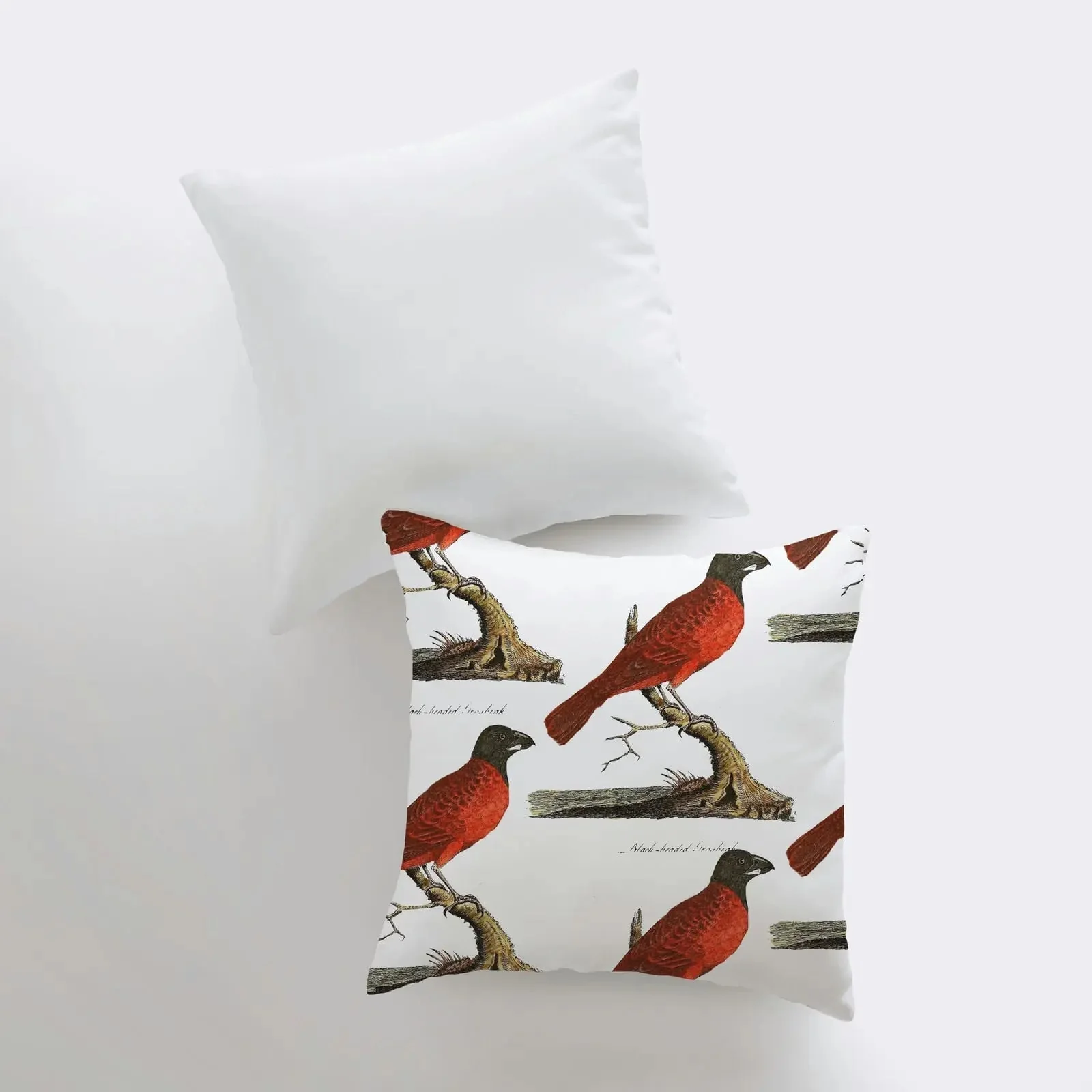 Red Bird Pillow Cover | Birds | Farmhouse Decor | Home Decor | Bird Lover | Red Throw Pillows | Gift for her | Accent Pillow Covers | Gift by UniikPillows - Image 4