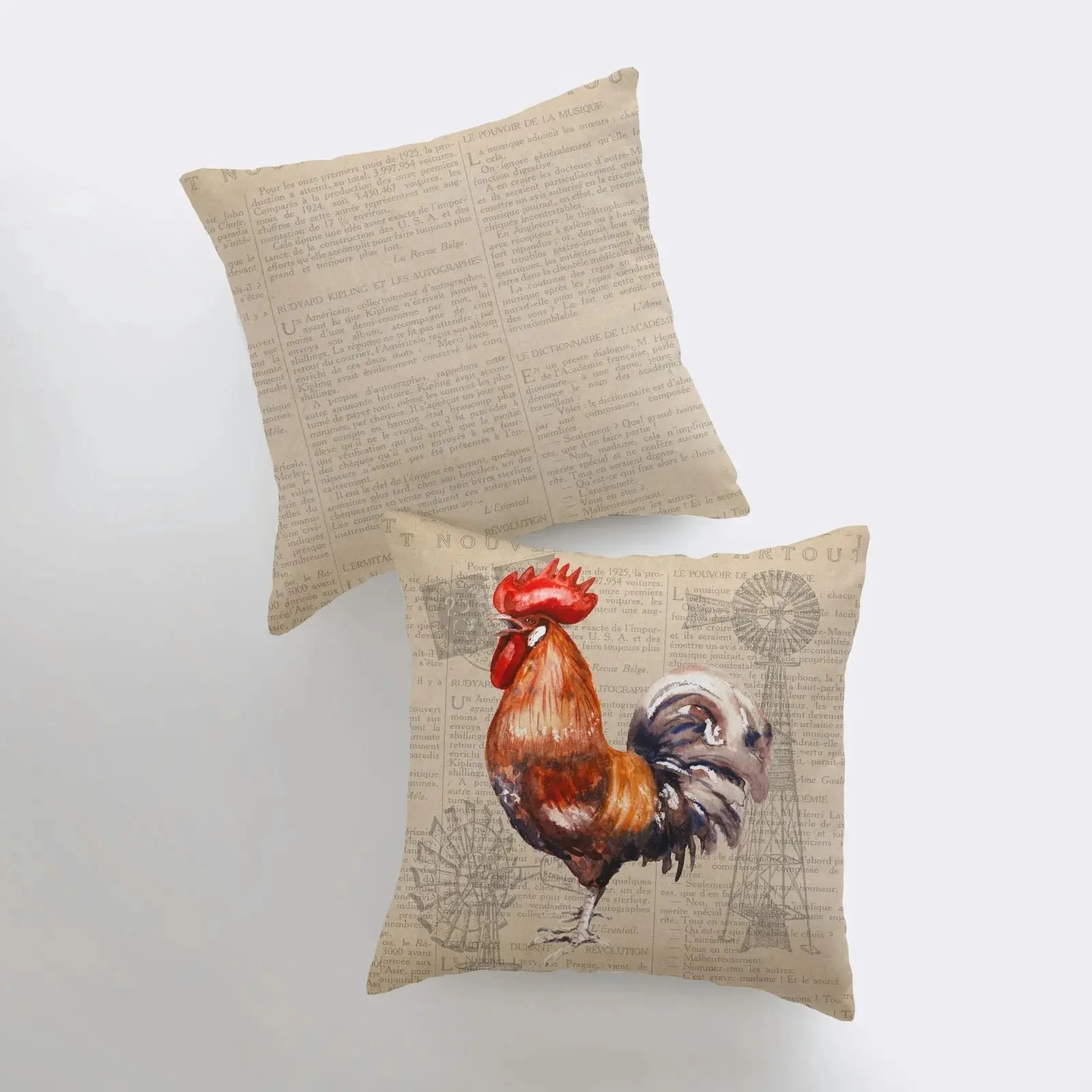 Red Rooster | Looking Left | Farmhouse Style | Pillow Cover | Farmhouse Modern Decor | Throw Pillow | Pillow | Rooster | Farm House Decor by UniikPillows - Image 4
