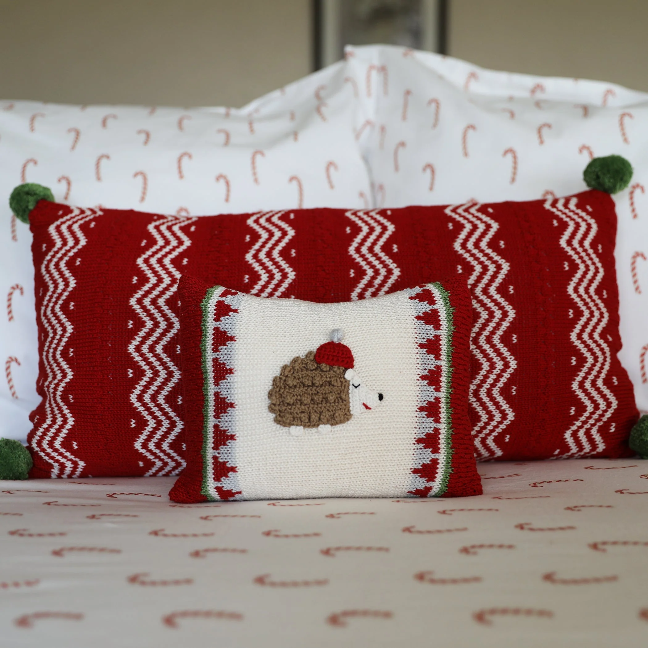 Red Zig-Zag Stripe Lumbar Pillow by Melange Collection - Image 4