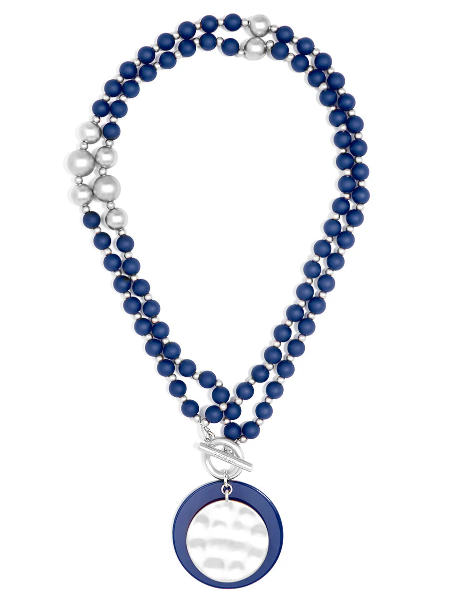 Resin And Matte Coin Beaded Long Necklace by ZENZII - Image 13