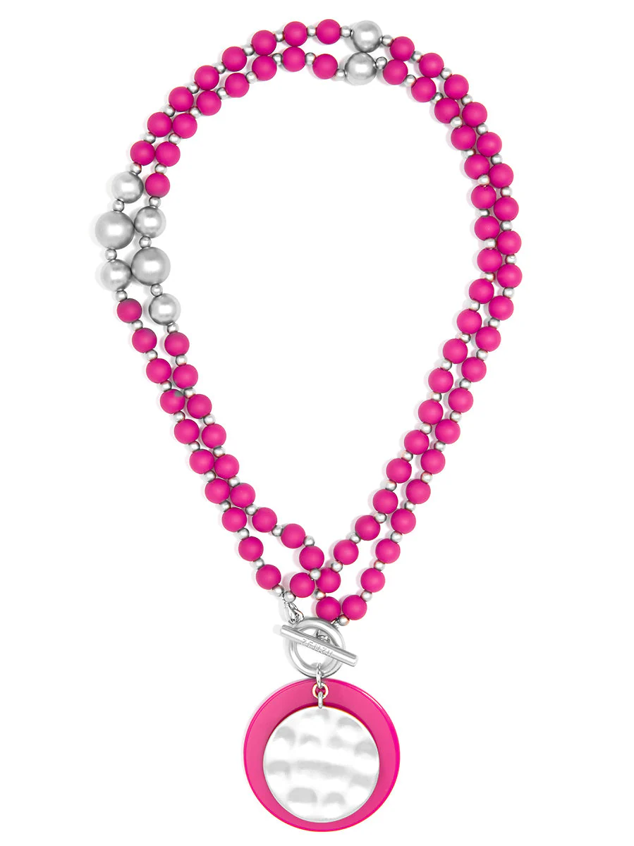 Resin And Matte Coin Beaded Long Necklace by ZENZII - Image 14