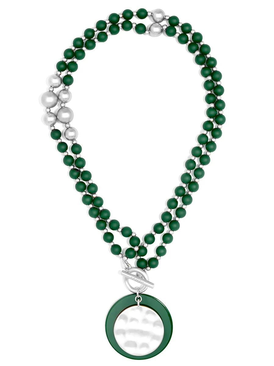 Resin And Matte Coin Beaded Long Necklace by ZENZII - Image 15