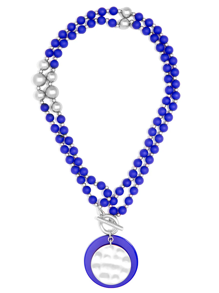 Resin And Matte Coin Beaded Long Necklace by ZENZII - Image 18