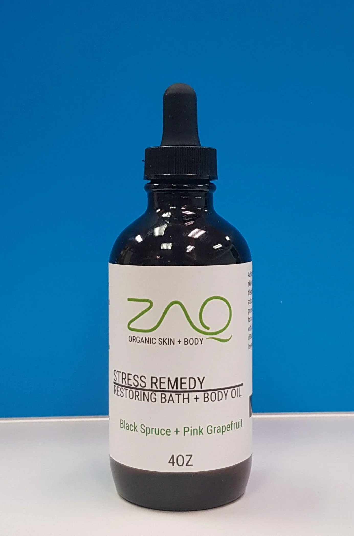 Restoring Massage Body Oil - STRESS REMEDY - Black Spruce + Pink Grapefruit by ZAQ Skin & Body - Image 2