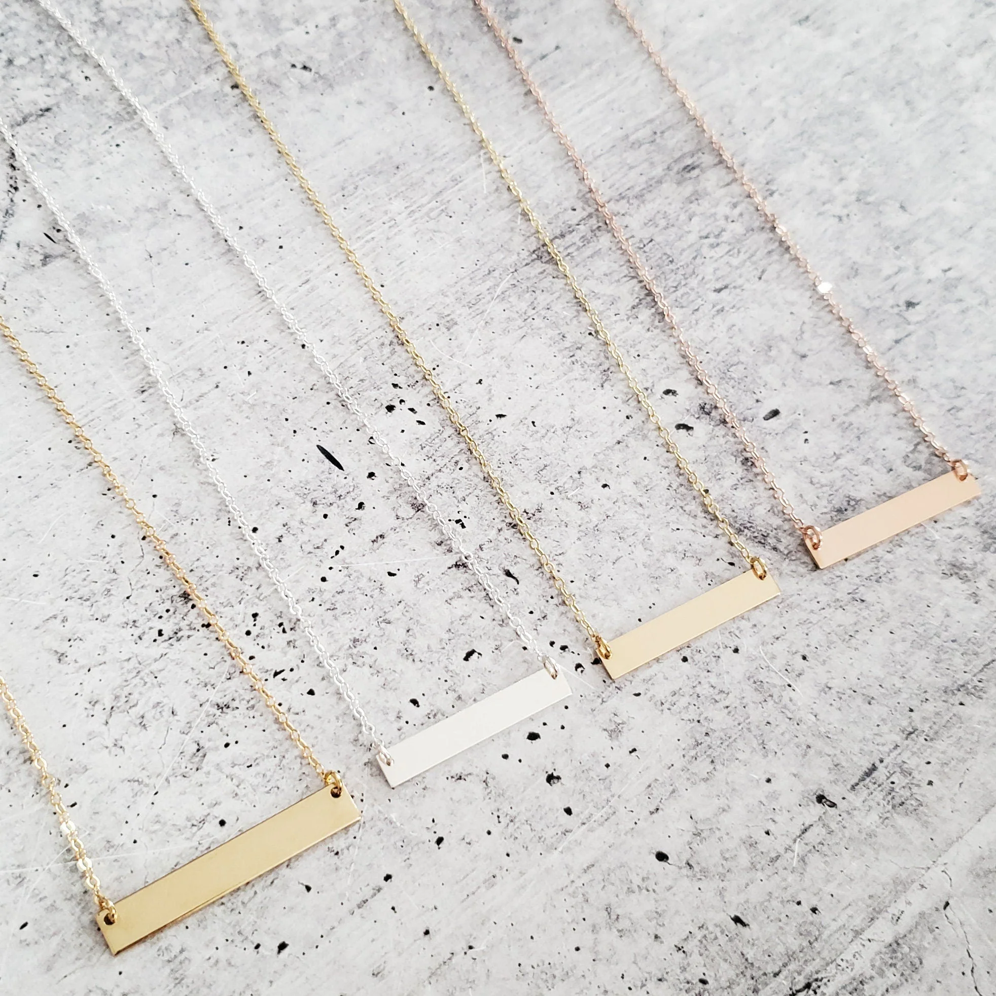 Retro Daisy Classic Bar Necklace by Salt and Sparkle - Image 3