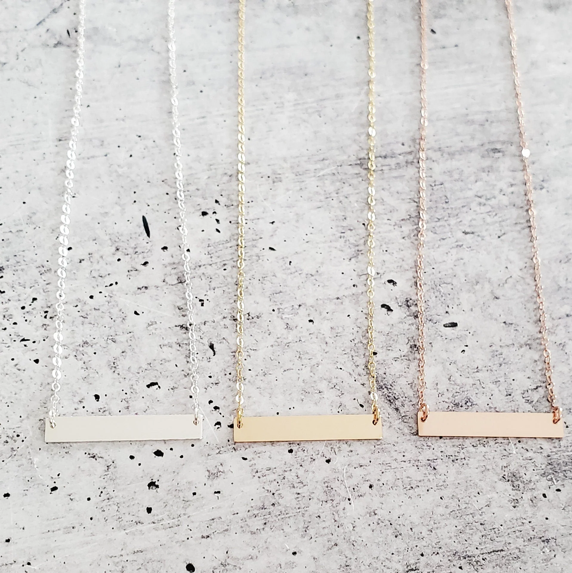 Retro Daisy Classic Bar Necklace by Salt and Sparkle - Image 4
