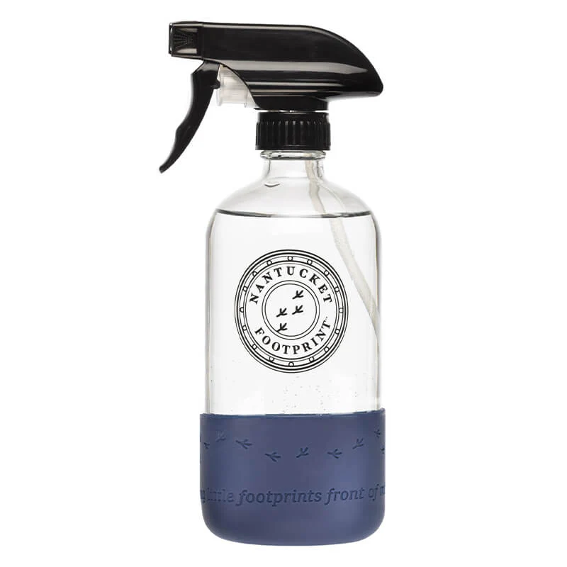 Reusable 16 oz Glass Spray Bottle (Empty) with Silicone Cushion Base by Nantucket Spider & Nantucket Footprint - Image 2