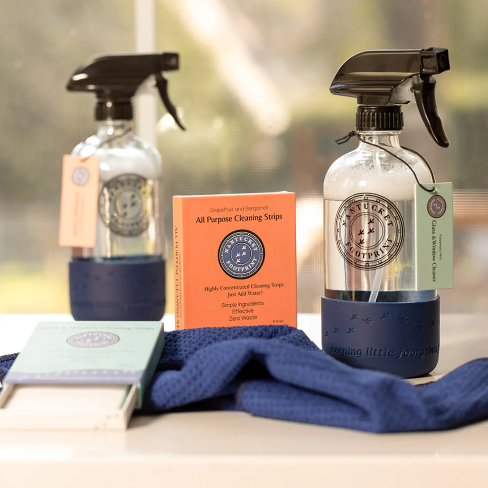 Reusable 16 oz Glass Spray Bottle (Empty) with Silicone Cushion Base by Nantucket Spider & Nantucket Footprint - Image 5
