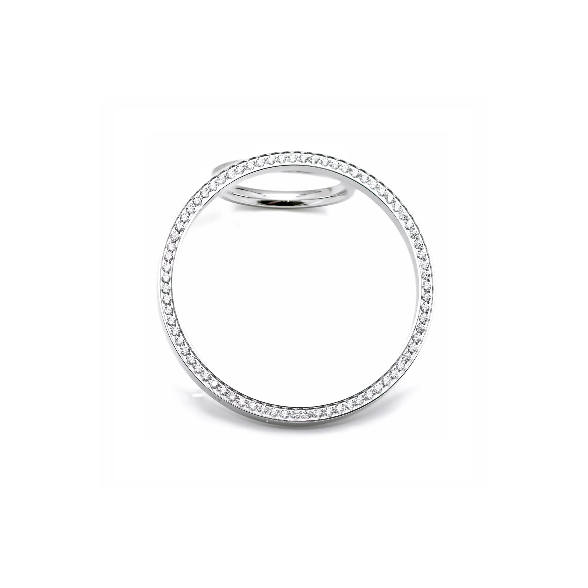 RG099W B.Tiff Pavé Hoop Ring  [Thin Band] by B.Tiff New York - Image 2