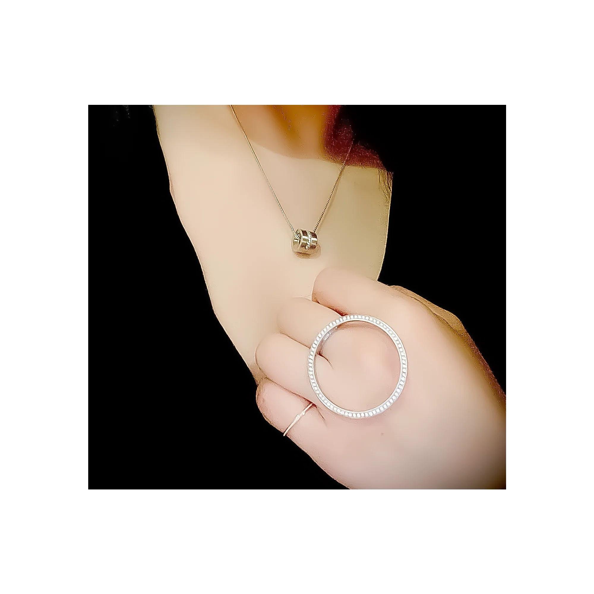 RG099W B.Tiff Pavé Hoop Ring  [Thin Band] by B.Tiff New York - Image 4