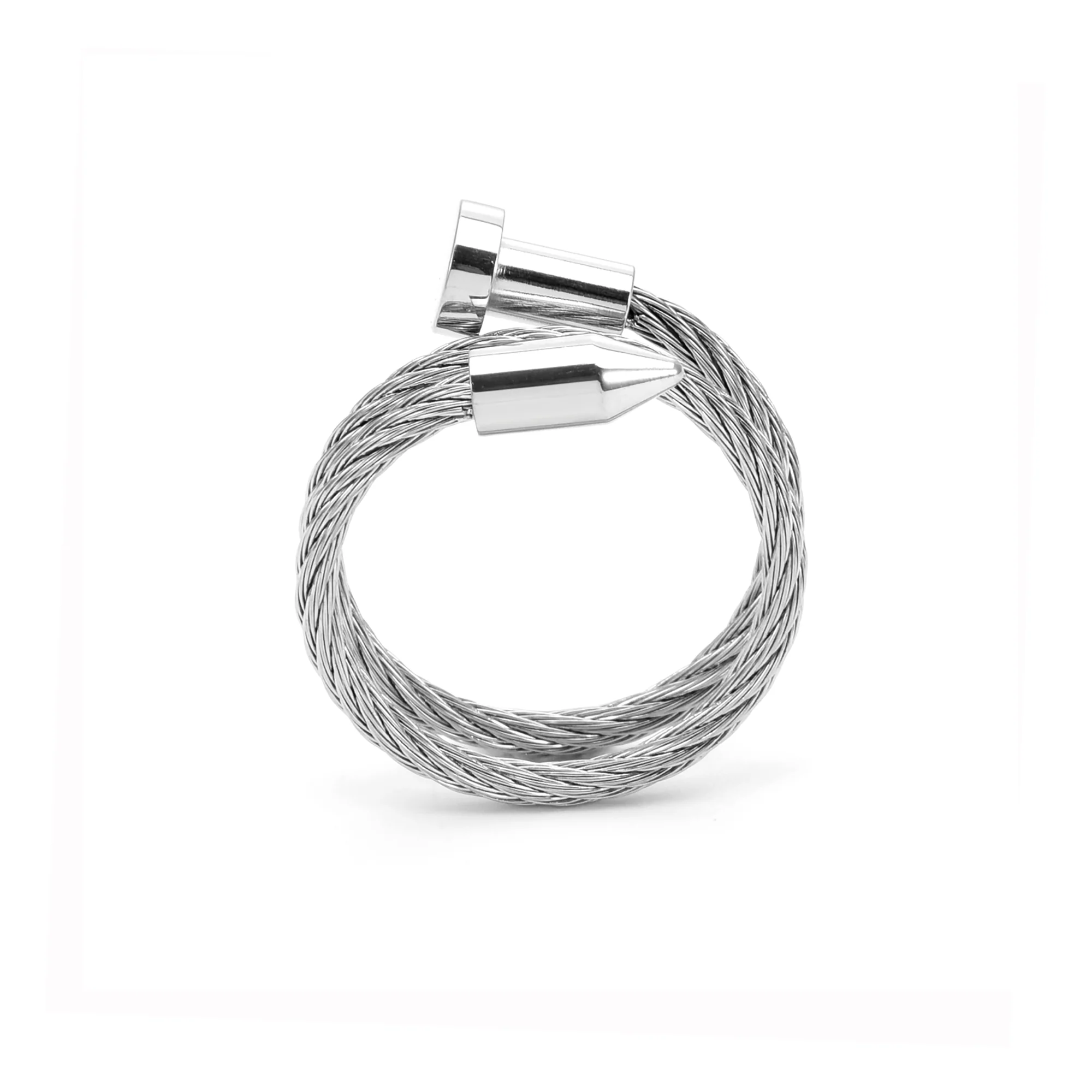 RG116W B.Tiff Pointe Cable Adjustable Ring by B.Tiff New York - Image 3