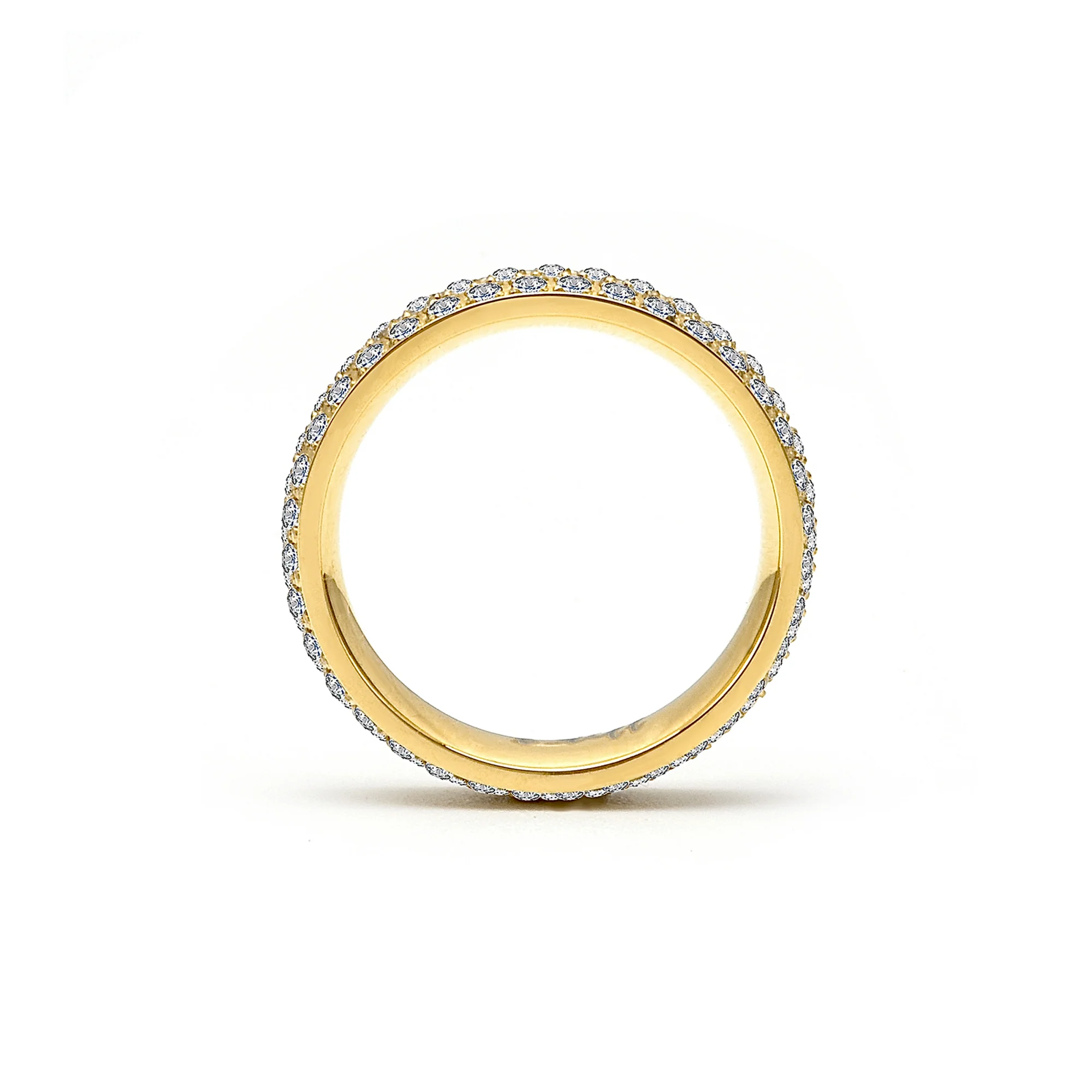 RG130G B.Tiff Gold Three-Row Eternity Ring by B.Tiff New York - Image 3