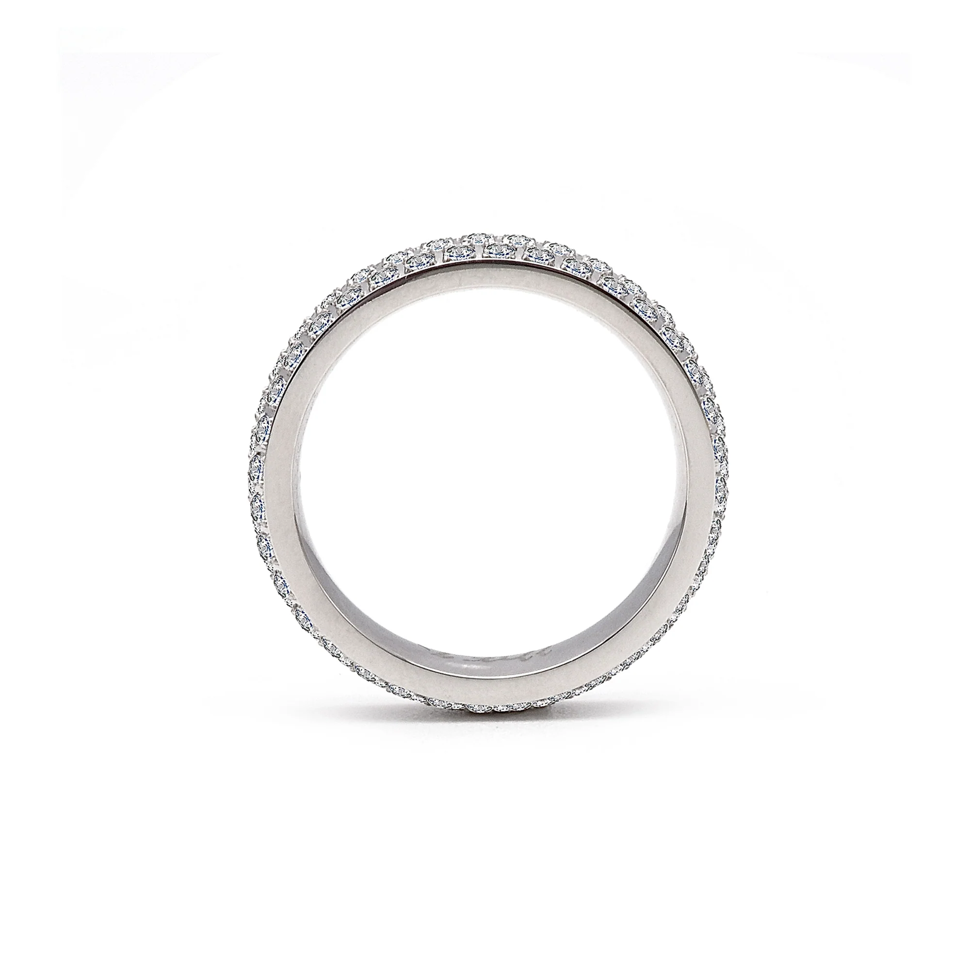 RG130W B.Tiff Three-Row Eternity Ring by B.Tiff New York - Image 3