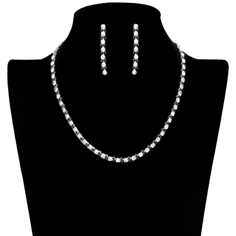 Rhinestone Cluster Jewelry Set by Madeline Love - Image 4