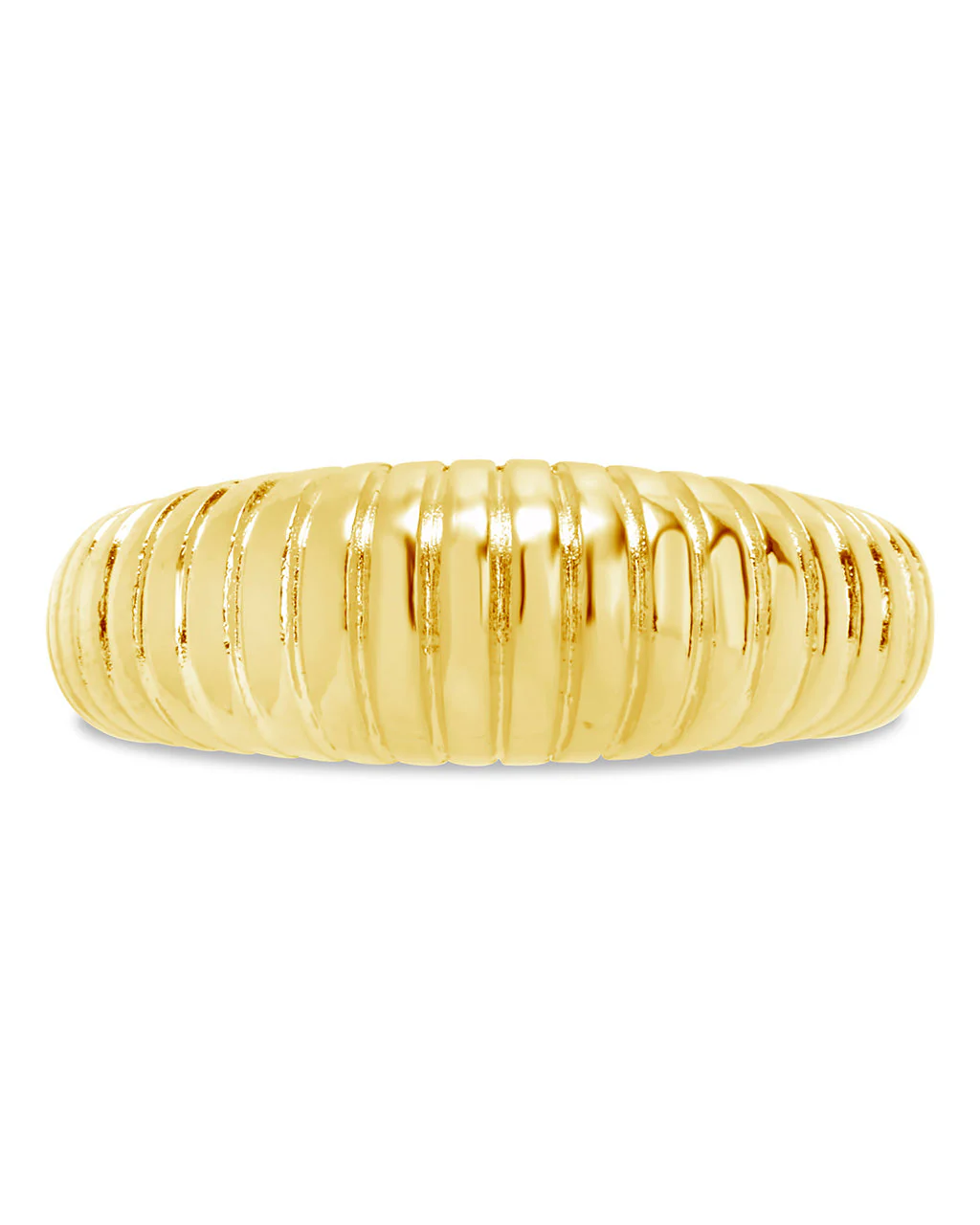 Ribbed Open Bombe Ring by Sterling Forever - Image 3
