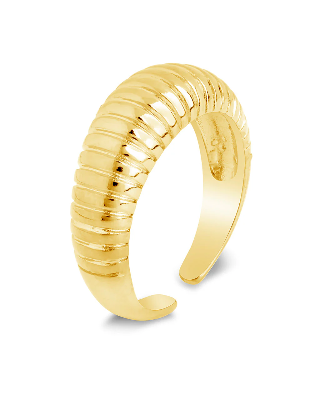 Ribbed Open Bombe Ring by Sterling Forever - Image 6