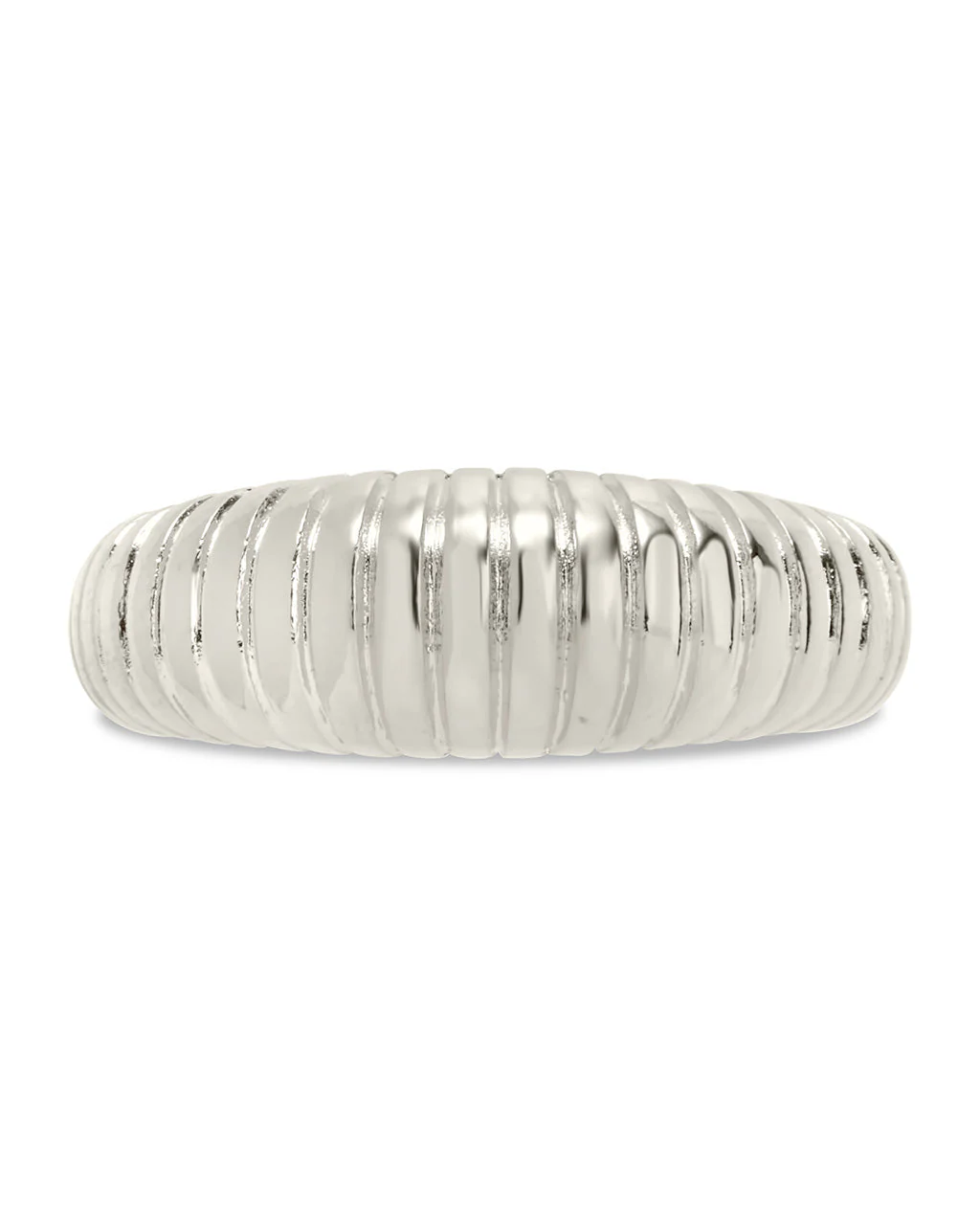 Ribbed Open Bombe Ring by Sterling Forever - Image 8