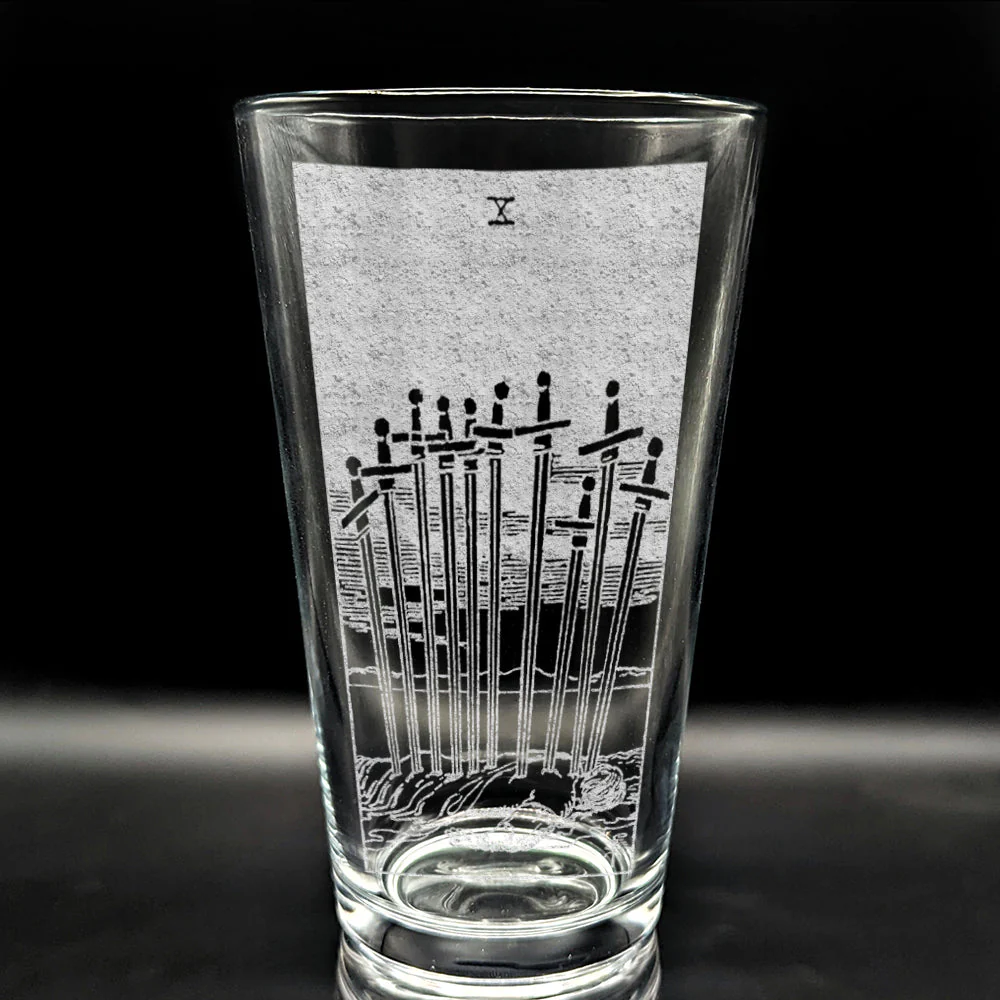 RIDER-WAITE TAROT CARD Pint Glasses by LumEngrave - Image 26