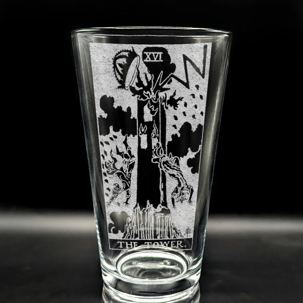 RIDER-WAITE TAROT CARD Pint Glasses by LumEngrave - Image 38