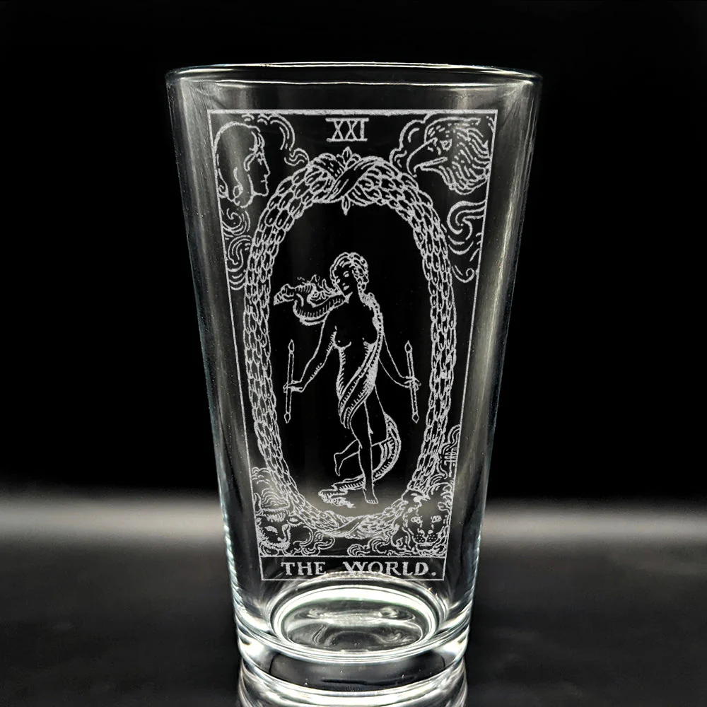 RIDER-WAITE TAROT CARD Pint Glasses by LumEngrave - Image 44